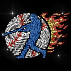 1개 유리 핫픽스 라인스톤 다리미 부착형 아플리케 의상 액세서리 (옷 가방 바지 야구공용) 297x210mm, 혼합색