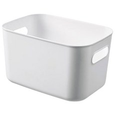 簡約白色收納盒 無印風收納筐 帶蓋收納籃 多色可選, 白, 1個