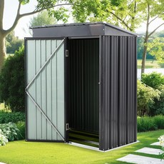 캐빈 하우스 조이 5X3 야외 창고 조립식 농막 전원 수납 정원 대형 정리함 농기구 캐비넷, 메탈그레이