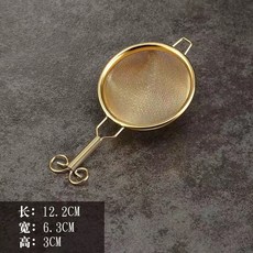 創意茶漏耐熱304不銹鋼茶濾網泡茶茶葉濾網過濾器茶隔濾茶器配件, 鈦金金箍把茶漏（小號）, 1個