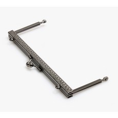 스퀘어 단청 무늬 프레임 19cm-흑색 가방 소품등 퀼트, 스퀘어단청무늬프레임19cm-흑색