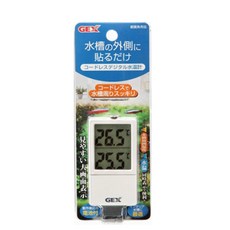 【GEX】雙顯示數字溫度計 QB-134 水族箱外掛式無線溫度計, 1個