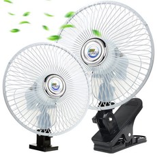 카모아 차량용 선풍기(거치대 2종) 좌우회전 선길이 3M 시거잭 퓨즈내장, 차량선풍기(집게+피스형) 6인치12V