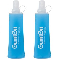 소프트 플라스크 480ml TPU BPA 프리 워터 병 누수 방지 접이식 수분 공급 가방 러닝 조끼 마라톤 하이킹 자전거 타기 다크 블루 3190374, 2개/ 250ml 연한 파랑
