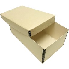라인코 포토 카드 박스 박물관 수준의 보관 보관함 탈착식 뚜껑이 있는 무산 네거티브용 대량 인쇄 필름 사진 4x6x12 인치 태닝, 4"x6"x12", Tan