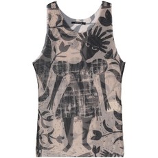 보터 믹스 프린트 메시 베스트