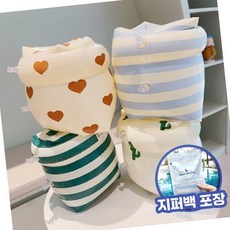 물놀이 안전 보조 장비 성인 어린이 팔 착용 튜브 하트 줄무늬 패턴 공기 주입식, 1개, 선인장