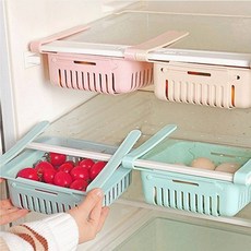 냉장고 선반 슬라이드 수납 바스켓 정리함 공간활용 주방 야채실 보관 트레이, 1개, 상세페이지 참조