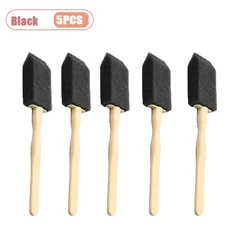 5-50PCS 자동차 통풍구 및 그릴 청소 브러시 ​​에어컨 스폰지가있는 내부 먼지 제거제 액세서리, 03 Black-5PCS