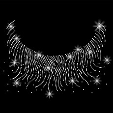 1개 유리 핫픽스 라인스톤 다리미 부착형 아플리케 의상 액세서리 (옷 가방 바지 네크라인 장식용) 297x210mm, 혼합색