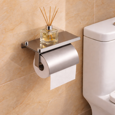 스테인레스 무타공 받침대 휴지걸이 제이지, 1개