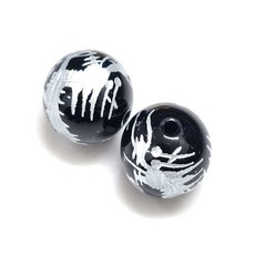 Bead 팔찌원석 8mm 금룡 은룡 팬던트 한팩 2알 원석선택, 8mm 은룡 오닉스 (2알)