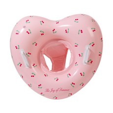 不限年齡成人通用復古手臂浮力圈泳圈 充氣式游泳手臂圈 成人兒童游泳輔助裝備, (M17)櫻桃愛心坐圈【建議1-5歲, 1個