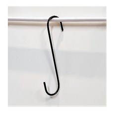 S자 스틸 고리 블랙 20cm, 1