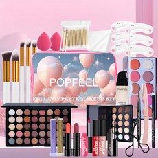 메이크업세트 POPFEEL 21PCS 여성용 메이크업 세트 파운데이션 아이섀도우 팔레트가 포함 화장품 컬렉션 선물 상자., [01] 옵션1