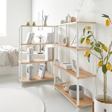 GAGURECIPE Jogsipshik書架置物架, Mulvau Walnut, 4段