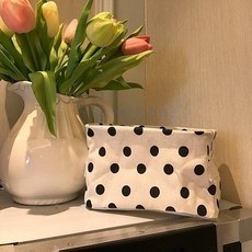 多功能懸掛式收納袋 宿舍床邊雜物整理袋 附S掛鉤, 圓點收納籃 現貨✨