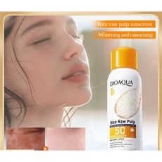 쌀 선크림 스프레이 자외선 차단제 메이크업 베이스 톤업 프라이머, 2개, 150ml
