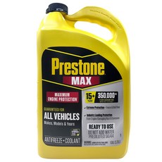 Prestone MAX 長效型引擎保護水箱精 適用全車系 350 000 miles / 15+ 年長效保護 1加侖 (3.78L), 1個, 不限燃料類型