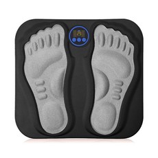 Gaayou 충전식 EMS 저주파 발매트 마사지기 3D + 겔패드 5p 세트, 블랙