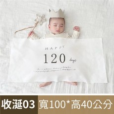 收涎派對背景布 120天主題裝飾 寬150*高130公分, 【03款】收涎背景布