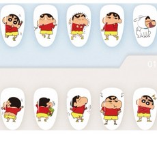 蠟筆小新 穿戴甲 參考作品, 1個, S,透白