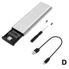 듀얼 프로토콜 M2 SSD 케이스 M 2 SATA 인클로저 어댑터 10Gbps USB 3 1 유형 C 외부 인클로저는 및 B 키를 지원, 1개