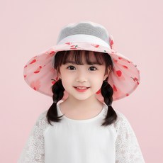 세모아랑 리본 매쉬 버킷햇 아기 여름 모자 유아동 모자 숲체험 모자