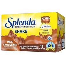 SPLENDA Diabetes Nutrition Shakes - Meal Replacement Shake 8 Fluid Ounces Per Bottle (Milk Choco, 1개, 237ml