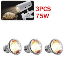 발열전구 온열 열등 파충류 램프 UVA UVB 30 반려동물 열 거북이 베이킹 UV 전구 양서류 도마뱀 온도 25 W 50 75W 1-3개, 75w 3pcs