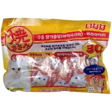 이나바 구운닭가슴살 25g x 30 고양이간식 애묘 코스트코, 30개, 구운맛