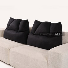 대형 침대 등받이 쿠션 부드러운 허리 보호, 현무 블랙