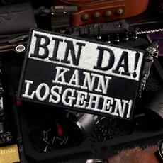 BIN DA! KANN LOSGEHEN! 모랄 패치 - 군사 장비 배낭 오퍼레이터 야구 모자 플레이트 캐리어 및 조끼용 전술 자수