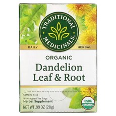 오가닉 민들레 차 티백 카페인 프리 16티백 Dandelion Leaf & Root, 1개