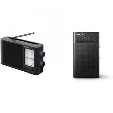 Sony ICF506 아날로그 튜닝 휴대용 FMAM 라디오 블랙 2.14lb