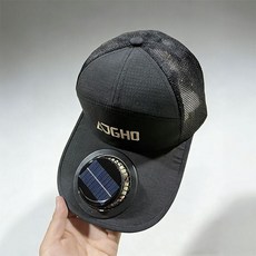 太陽能風扇帽子 男女同款 透氣遮陽帽 戶外運動棒球帽, 黑色（太陽能風扇+三檔風力+充電線】, 1個