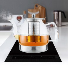 이탈리아노 인덕션 유리주전자 1.2L 내열유리주전자 IH 스텐티망 차 티 주전자 인덕션주전자 1.7L 2.2L, 1개, 1.2ml