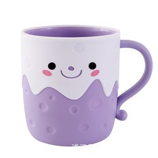 食品級塑膠漱口杯 防摔可愛卡通水杯, 紫色,101-200ml, 1個