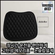 디오벨러 편안한 사계절 프리미엄 차량용 방석, 1개, 블랙