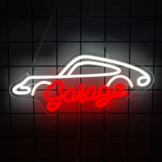 차고 LED 네온사인 자동차 발광 아이콘 남자들의 동굴 방 정비소 및 바의 장식 아버지를 위한 선물., 03 colorful