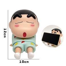 Crayon ShinChan 애니메이션 그림 전화 홀더 Kawaii 데스크탑 장식품 지원, [03] green, 1개, green