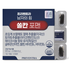 (아울렛/유통기한 2026.05.27) 남자의 힘 쏠칸 포맨 / 쏘팔메토 옥타코사놀 토마토 라이코펜 전립선, 1개, 60정