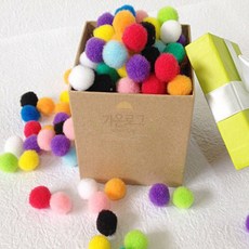 가온로그 솜방울 12mm 2000개입 뽕뽕이, 검정