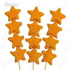 仿真炸星星雞排模型 仿真五角星模型 食品擺臺明檔, 1個, 炸星星雞排 1根