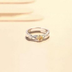 해와 달 커플링 심플 오픈 반지 조절