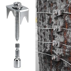 Sumloty 50팩 304 스테인리스 스틸 펜스 스테이플 4.6cm(1.6인치) 재사용 가능한 나사 못 와이어 메쉬 및 우븐 펜싱용 파워 드릴로 쉬운 설치 111997