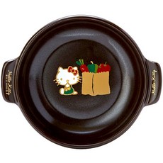 日本スズ木四日市萬古燒Hello Kitty 陶鍋砂鍋(1公升) 三麗鷗SUZUKI凱蒂貓, 1個