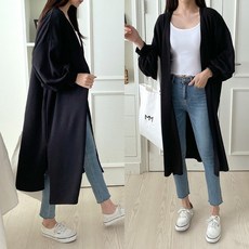 皺紋氣球袖寬鬆版型長長袖開衫大碼孕婦大碼換季日常簡約