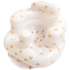 加厚寶寶學坐椅 嬰兒座椅 洗澡椅 寶寶餐椅 充氣沙發 學坐神器, 大款.熊頭