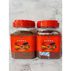 UP 雅柏 魚寶妹水族 1KG 頂級觀賞魚飼料 血鸚鵡飼料 金魚飼料 增艷 錦鯉飼料 慈鯛飼料 高蛋白飼料, 1個, 1KG裝-小顆粒